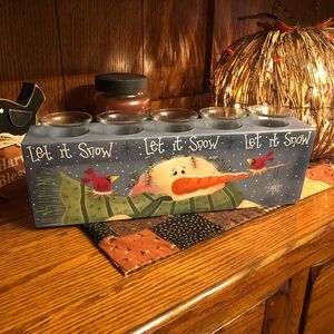 Snowman Candle Holder